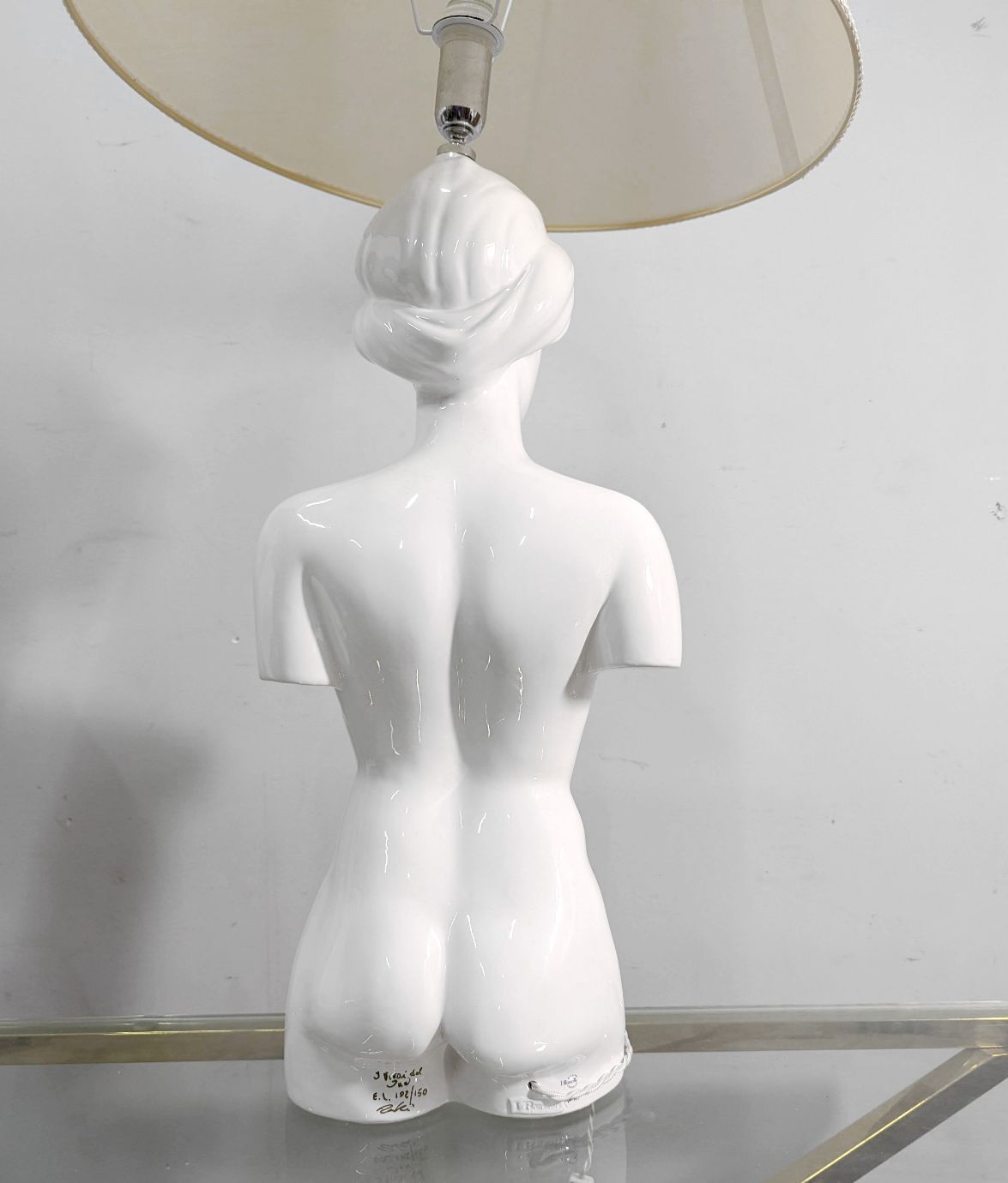 photo furniture Pair Of Anthropomorphic Capodimonte Porcelain Lamps By Giulio Ciniglia