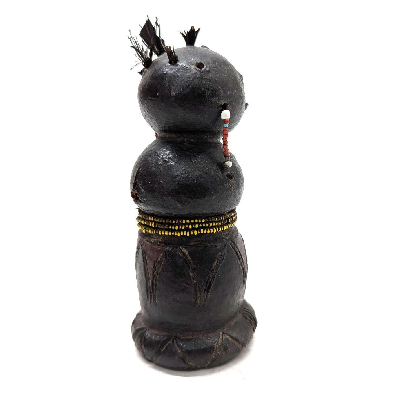 Tribal Statuette In Carved And Beaded Wood – West Or Central Africa, 20th Century photo 682.0