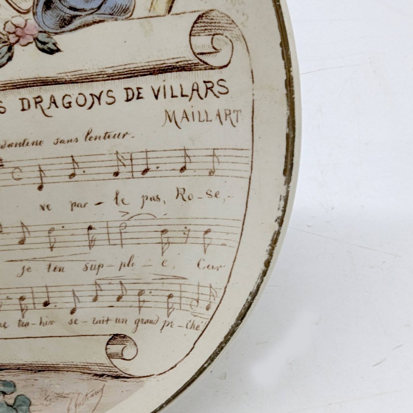 photo buy Rare Set Of Six Illustrated Plates – “Musical Subjects” France, Creil Montereau (Attributed), Circa 1880 1900