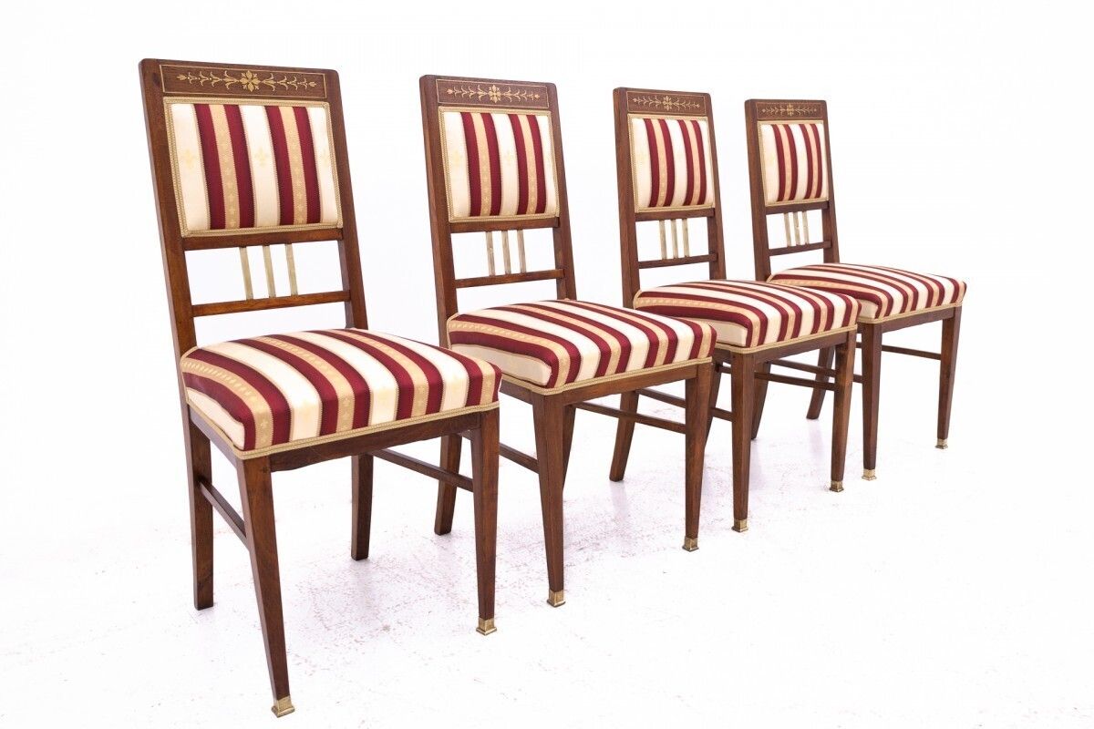 Table With Chairs In Empire Style, France. After Renovation. photo buy