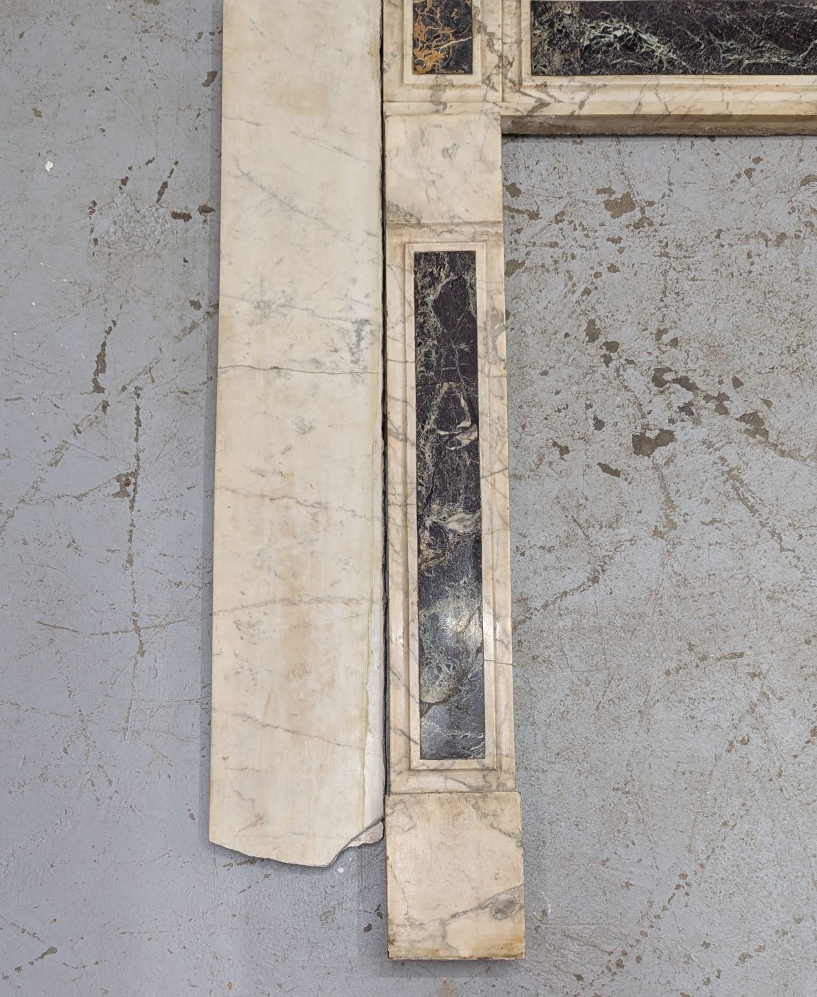 Ceremonial Fireplace In White Marble With Polychrome Inlays, France, Late 18th Century photo furniture