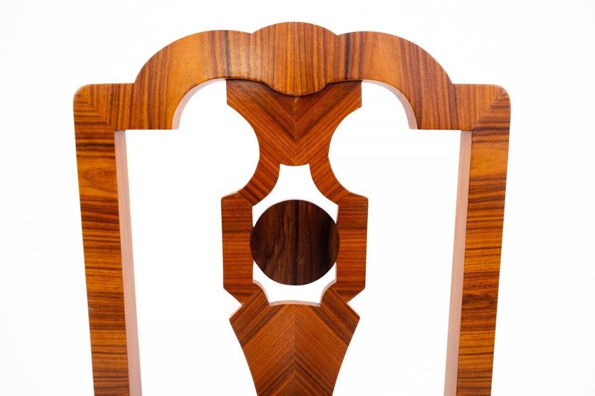 photo furniture Round Table With Chairs In Art Deco Style, Poland, 1940s.