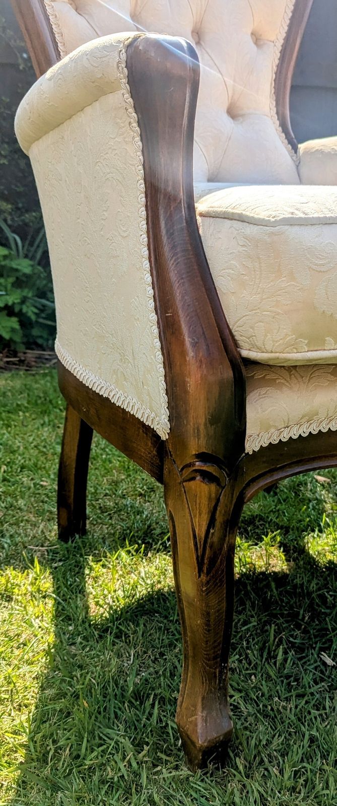Reproduction Victorian Spoon Back Pair Of Armchairs photo for sale