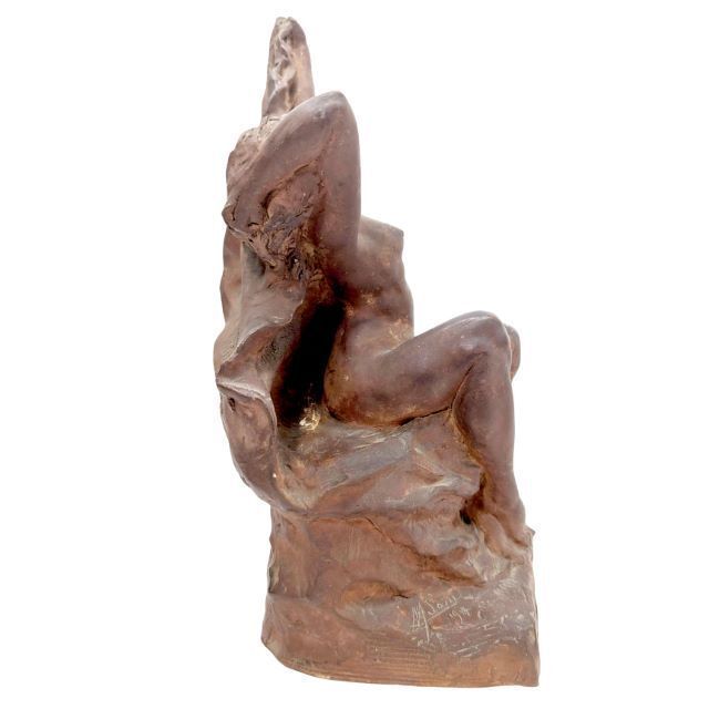 "Volupté" Original Terracotta By Marius Joseph Sain 1917 photo vinterior