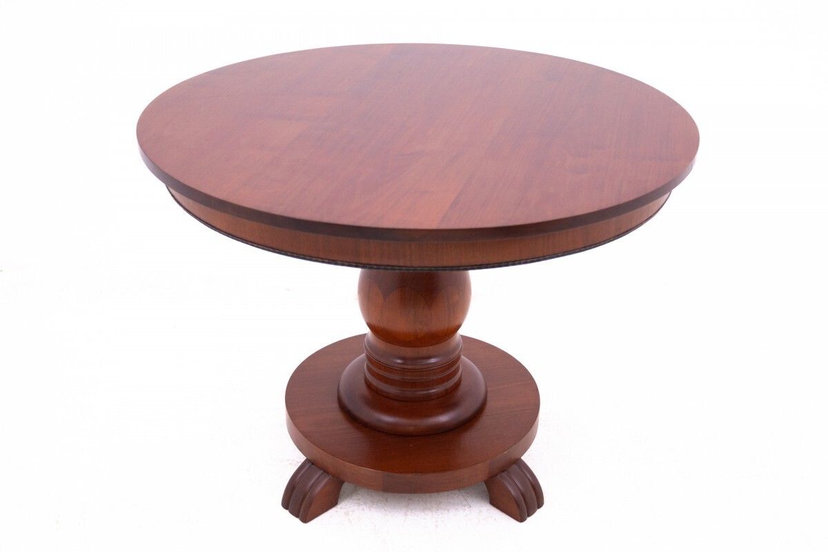 Antique Round Top Table From Northern Europe, Around 1900. After Renovation.