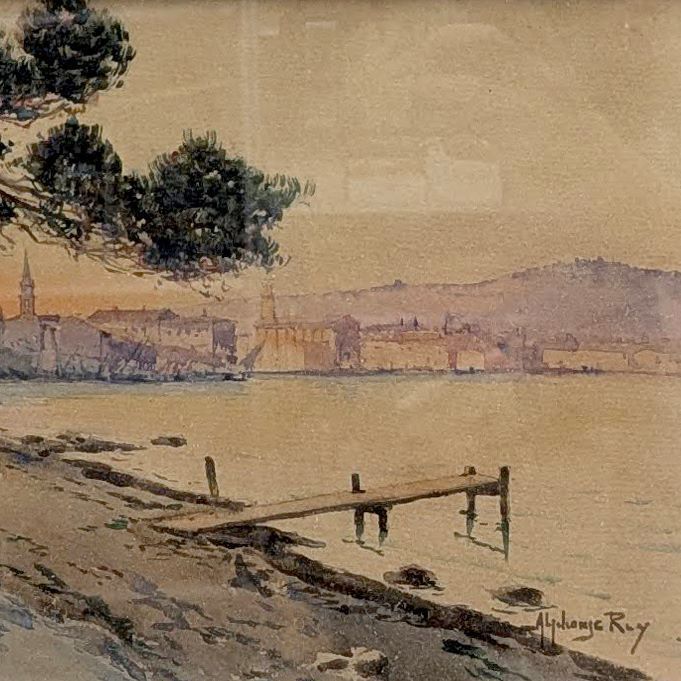 Alphonse Rey (Active Early 20th Century) Berre Pond, Evening photo Art