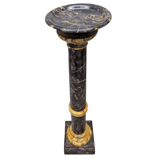 Neoclassical Column In Siena And Portor Marble, 1900s Period photo furniture