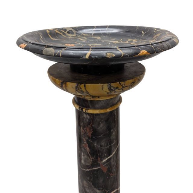 Neoclassical Column In Siena And Portor Marble, 1900s Period photo Home Decor