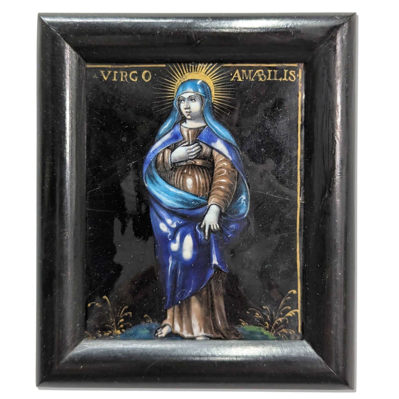 19th Century Limoges Email Of The Holy Virgin Mary