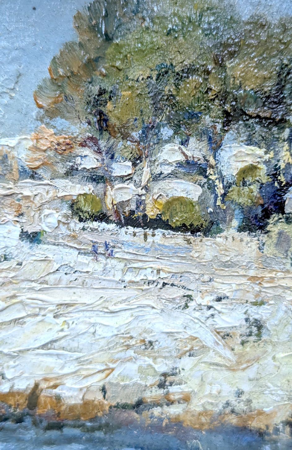 Charles De Saint Géran (1884 1963) Oil On Panel View Of The Cornice photo furniture