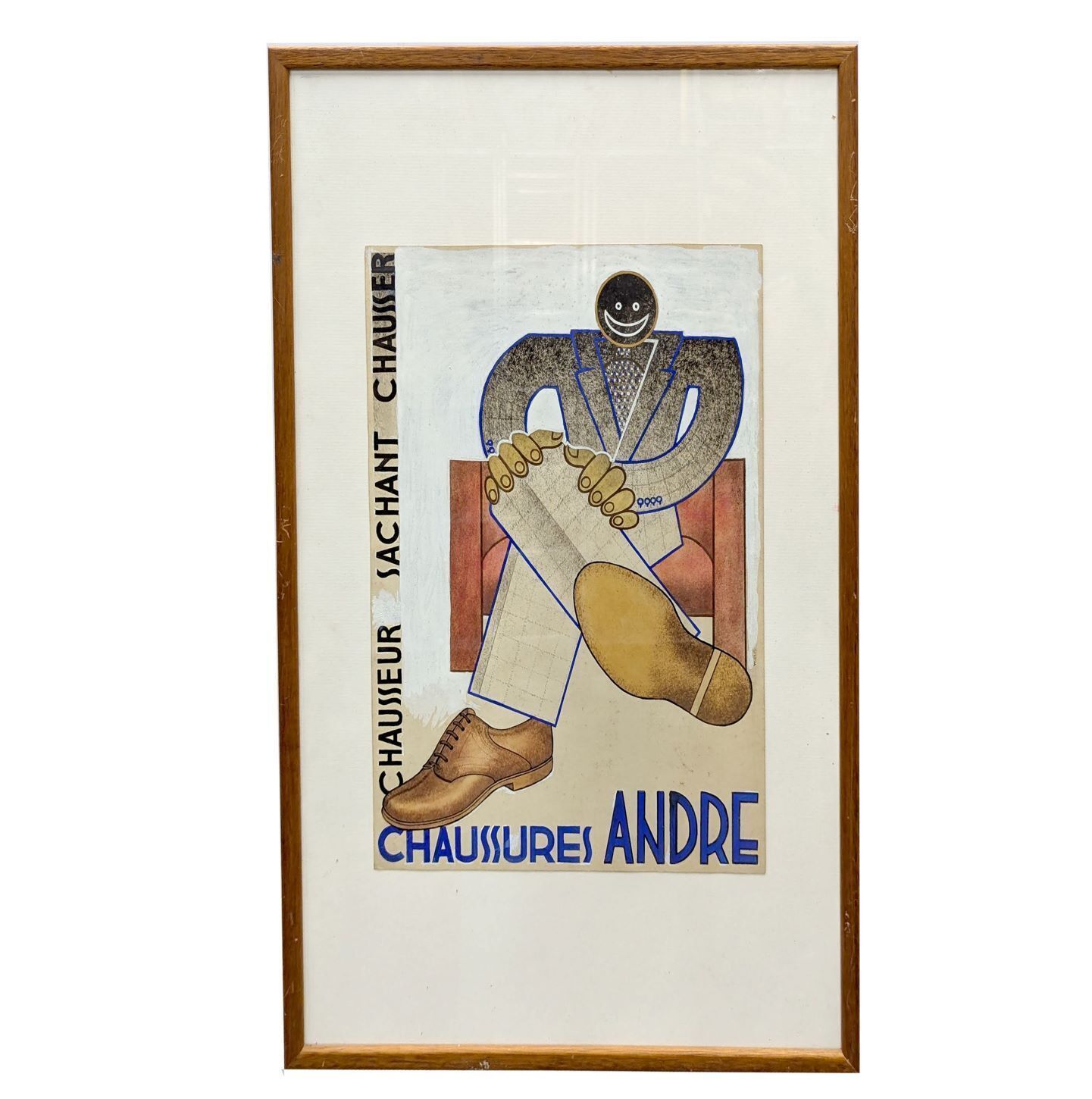 Original Gouache For A 1930s/1950s Poster Project By Moros
