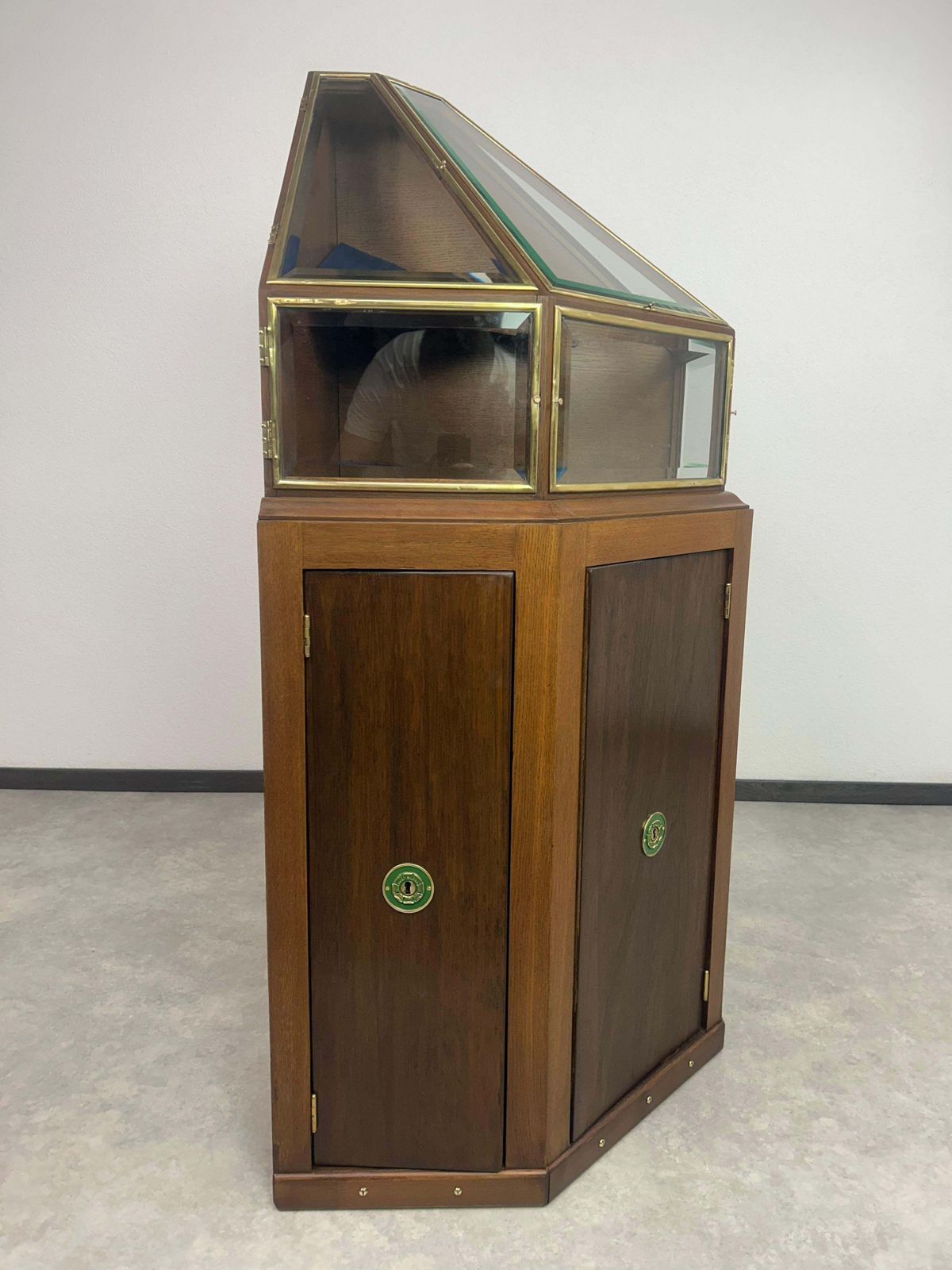 Corner Pyramid Art Nouveau Jewellery Display Case photo Furniture