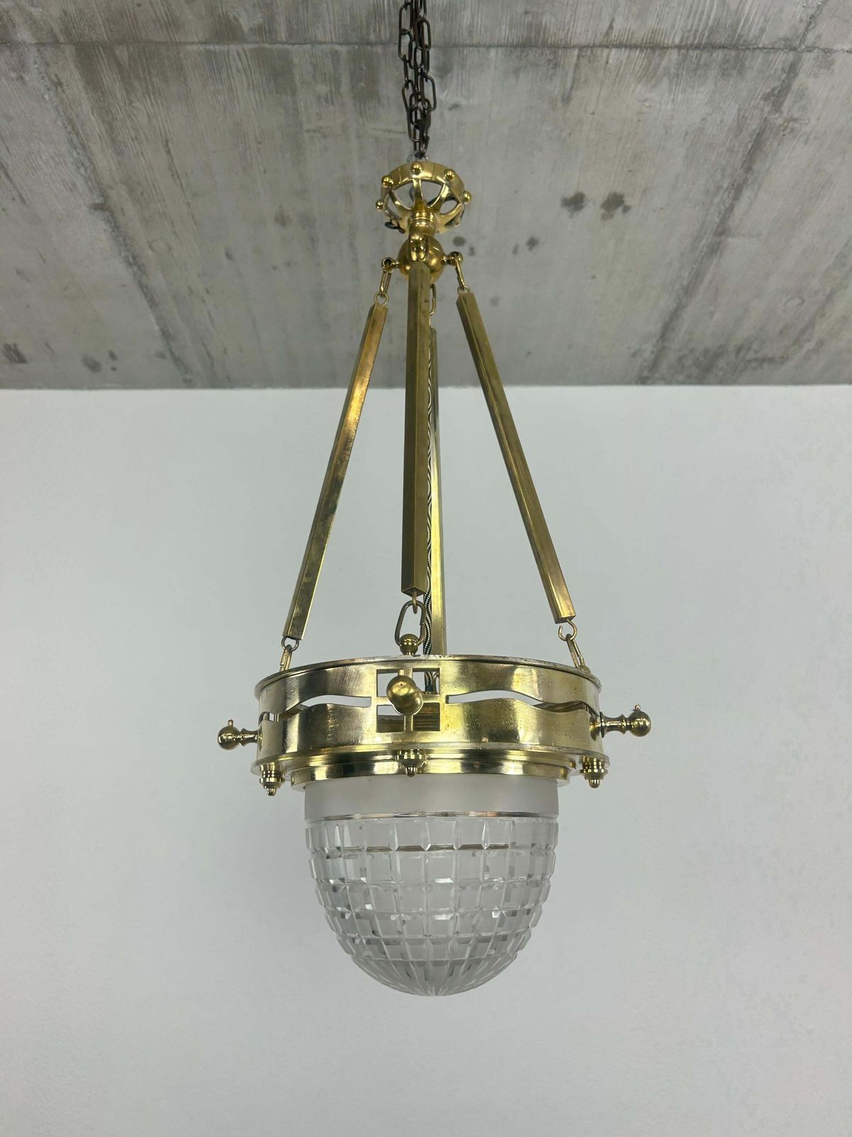 Vienna Secession Brass Hanging Attr. To Kolo Moser & Jutta Sika photo furniture