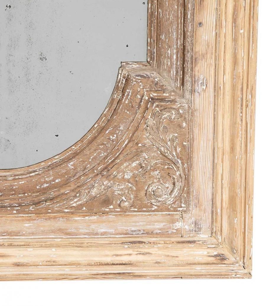 19th Century French Decorative Carved Wood Mirror photo Home Decor