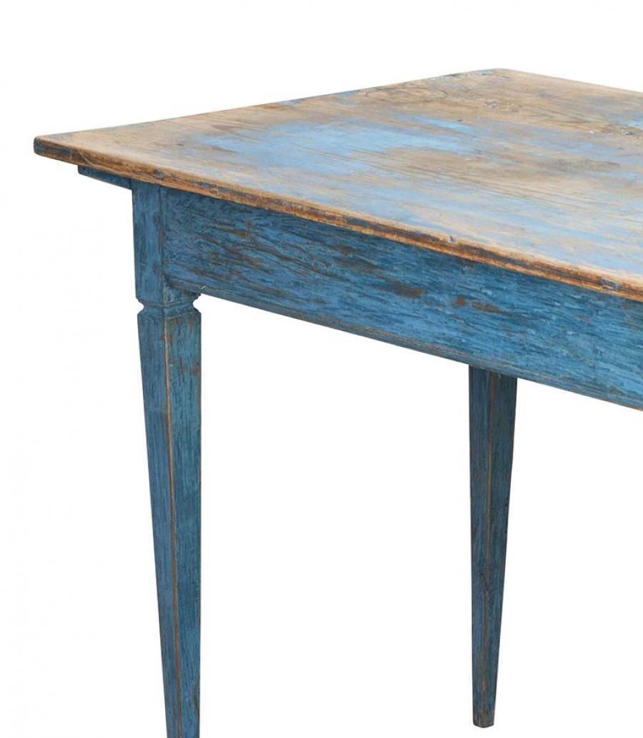 19th Century Swedish Folk Art Table In Original Paint photo 2200.0