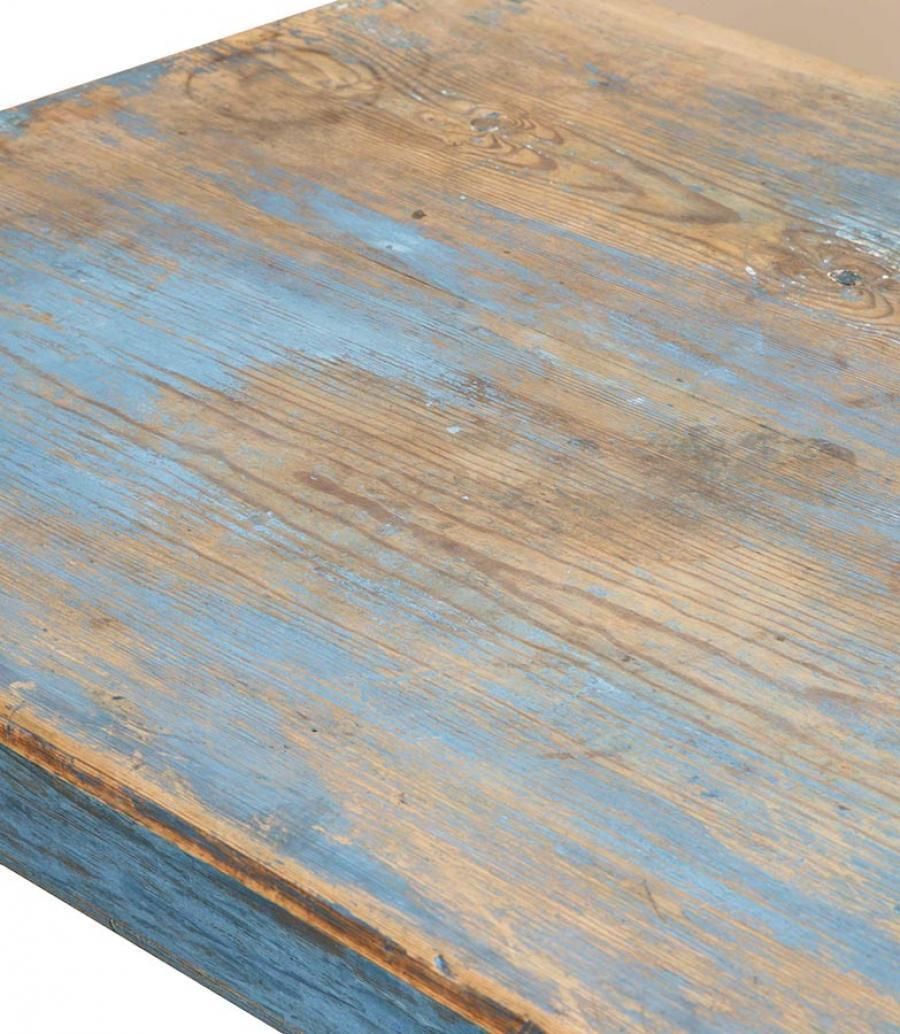 19th Century Swedish Folk Art Table In Original Paint photo vintage