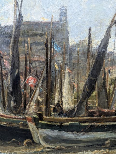 View Of Cannes, H. Guilmard, 1882 – Oil On Canvas photo vinterior