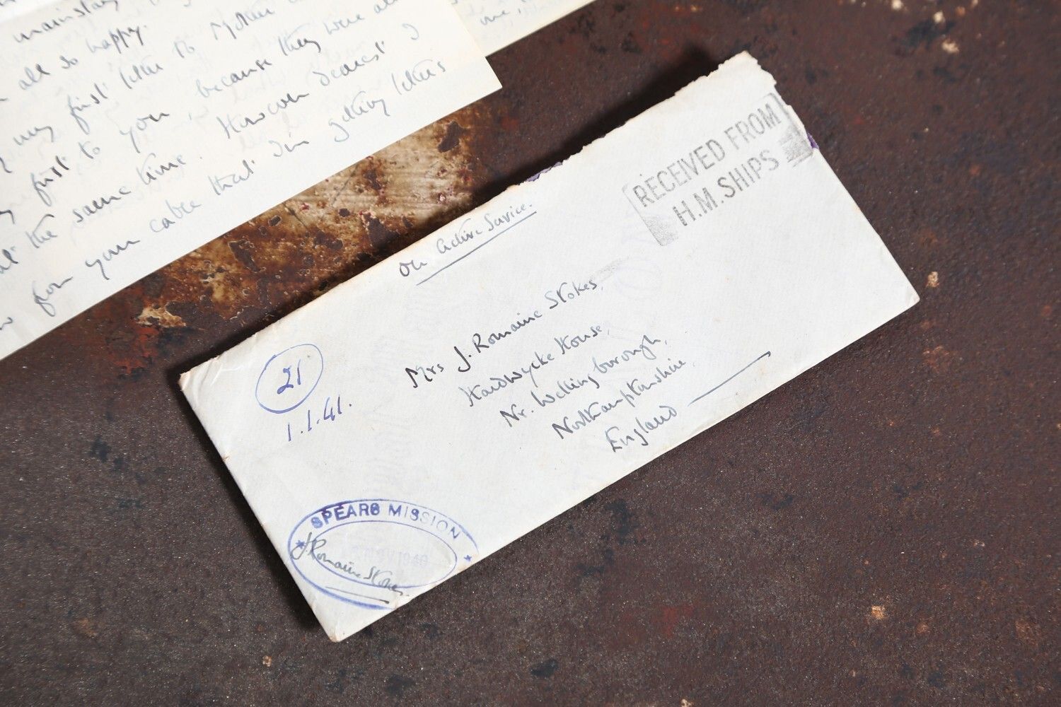 Regulation Tôleware Trunk + H.M. Ship Letter – Royal Navy Naval History photo 145.0