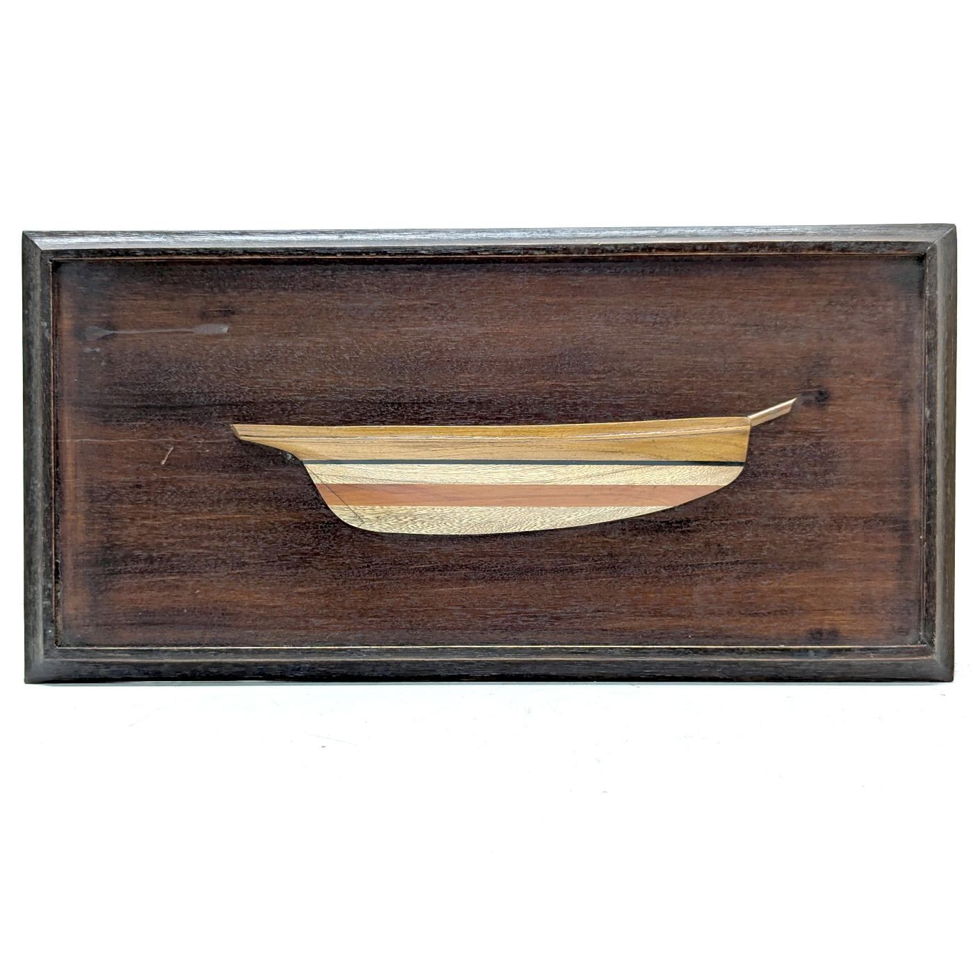 Half Hull Of A Wooden Boat