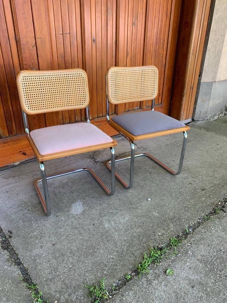 Mid Century Modern Italian Marcel Breuer B32 Cesca Chairs, 70s Set Of 2
