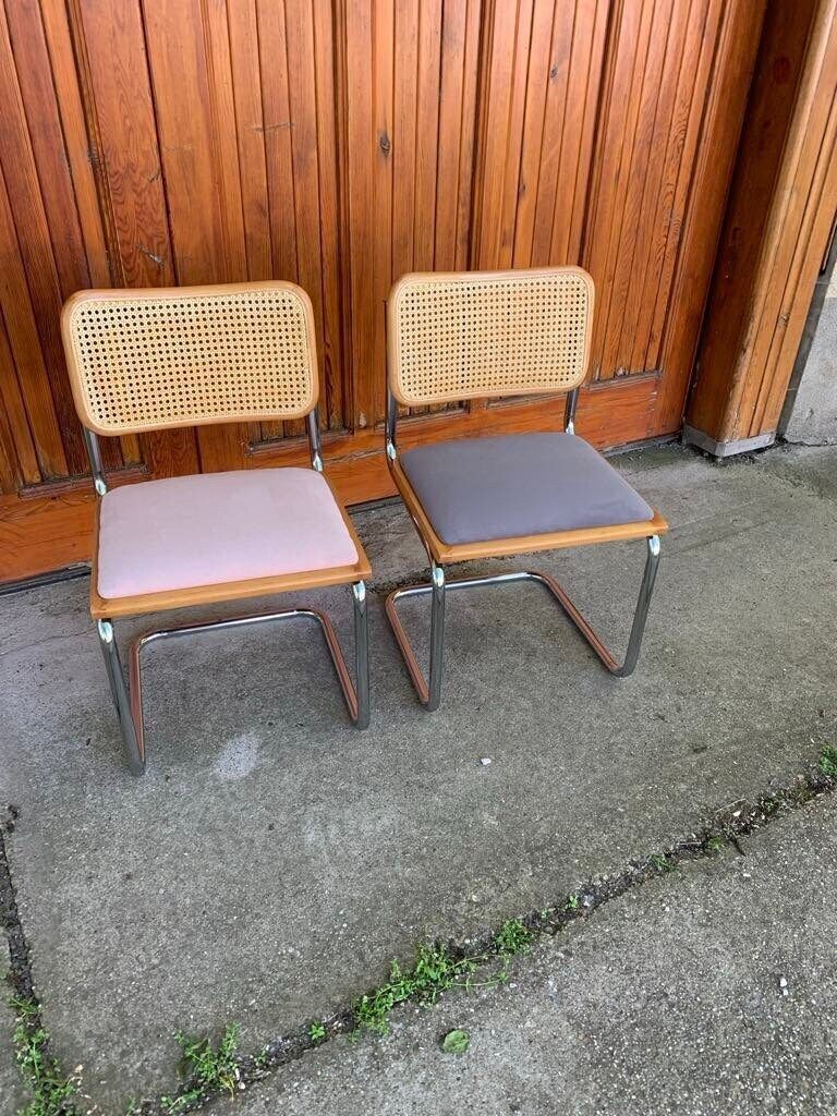 Mid Century Modern Italian Marcel Breuer B32 Cesca Chairs, 70s Set Of 2 photo furniture