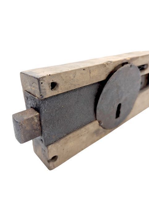 Antique Wrought Iron Lock From The Period photo for sale