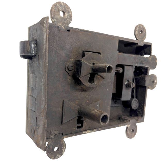Antique Wrought Iron Lock From The 18th/19th Century photo for sale