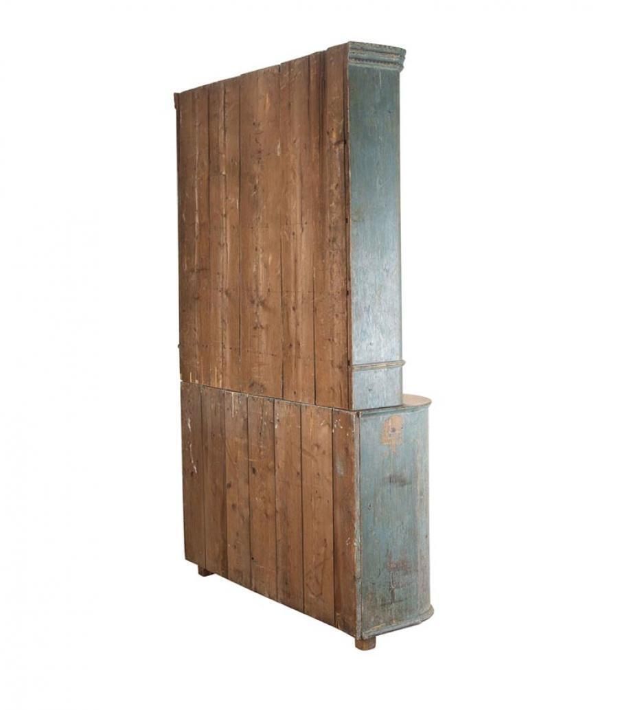 19th Century Two Part Cabinet In Original Paint, From Umea Vasterbotten, Sweden photo for sale