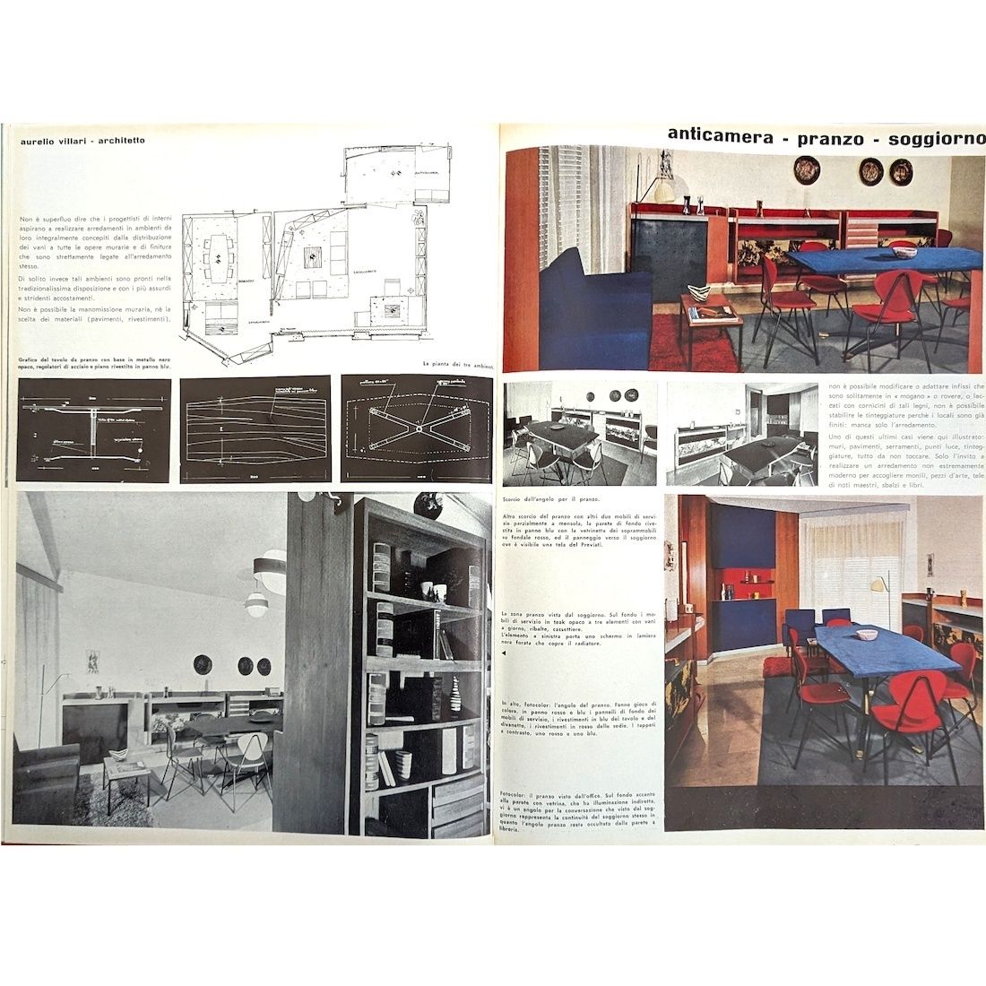 photo vintage 4 Chairs By Aurelio Villari For Isa Bergamo, 1950s