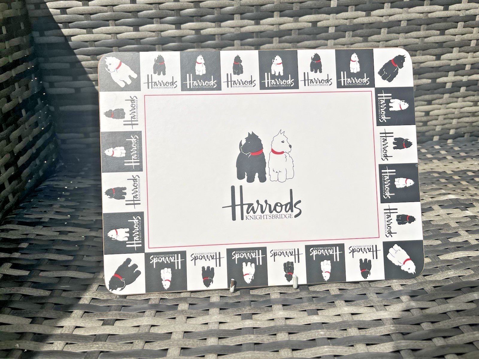 Set Of 3 Boxed Harrods Black & White Scotty Dog Westie Terrier Table Placemats photo buy