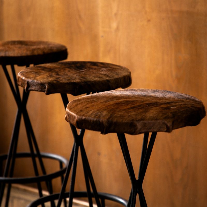 Set Of 3 Bar Stools By Pierre Paulin For Thonet, France 1950s photo Furniture