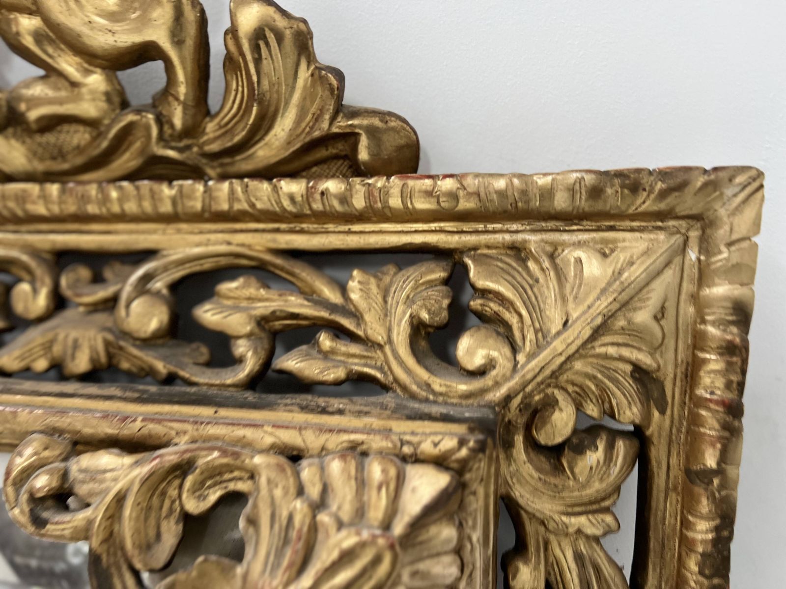 Louis XIV Style Mirror With Closed Sides In Wood And Gilded Stucco, 19th Century photo 2643.75