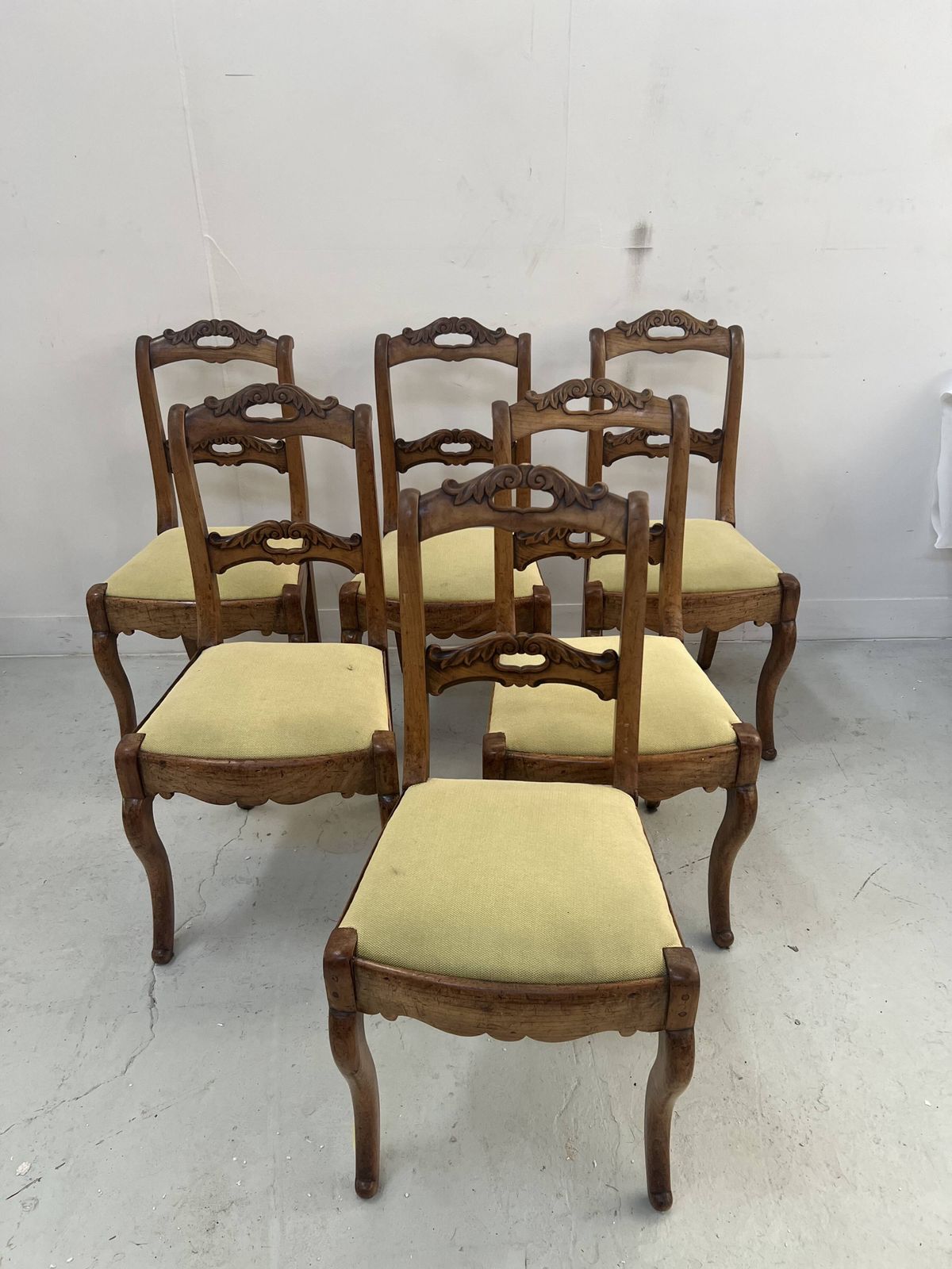 photo for sale Page 1 Of 12 Set Of Six Louis Philippe Style Chairs In Cherry Wood, 19th Century