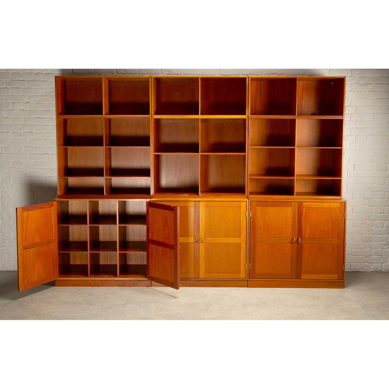 Set Of Modular Teak Bookshelves By Christian Hvidt For Søborg Møbler, Denmark, 1960s photo vinterior