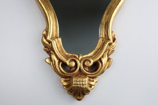 Louis XV French Shell Mirror In Wood And Plaster, France, 1950s photo for sale
