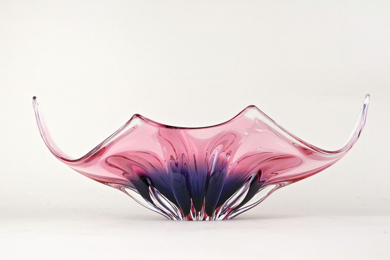 20th Century Murano Sommerso Glass Bowl, Pink/ Purple/ Blue, Italy Ca. 1960/70 photo Home Decor