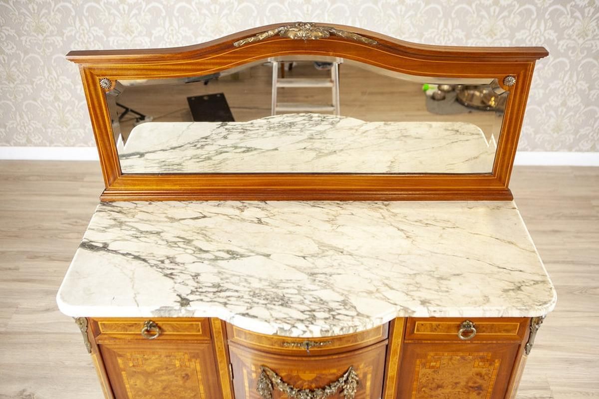 Stylish French Mahogany Buffet With Mirror, Late 19th Century photo buy