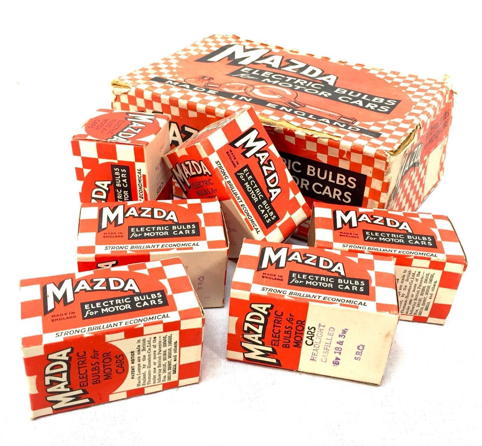 Antique Advertising   Mazda Electric Bulbs For Motor Cars / Vehicles Set In Box