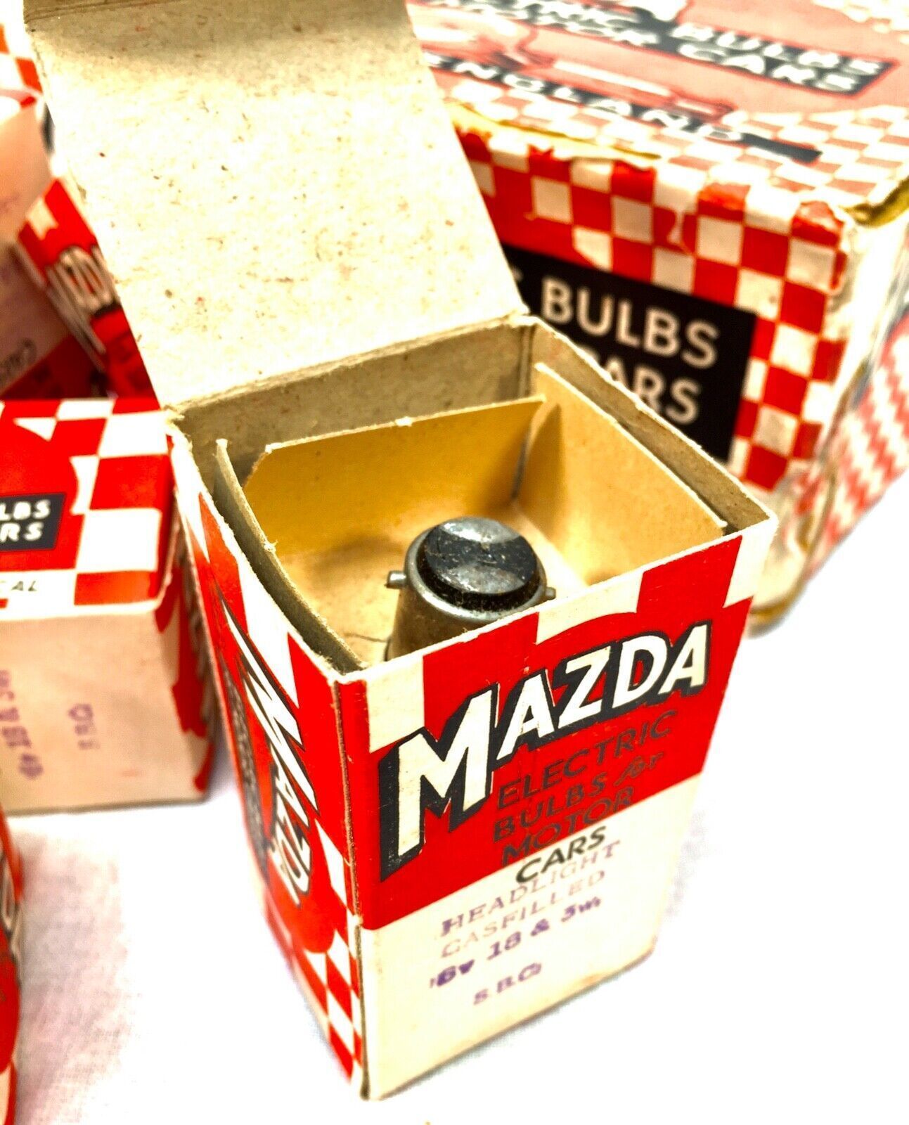 Antique Advertising   Mazda Electric Bulbs For Motor Cars / Vehicles Set In Box photo 65.0
