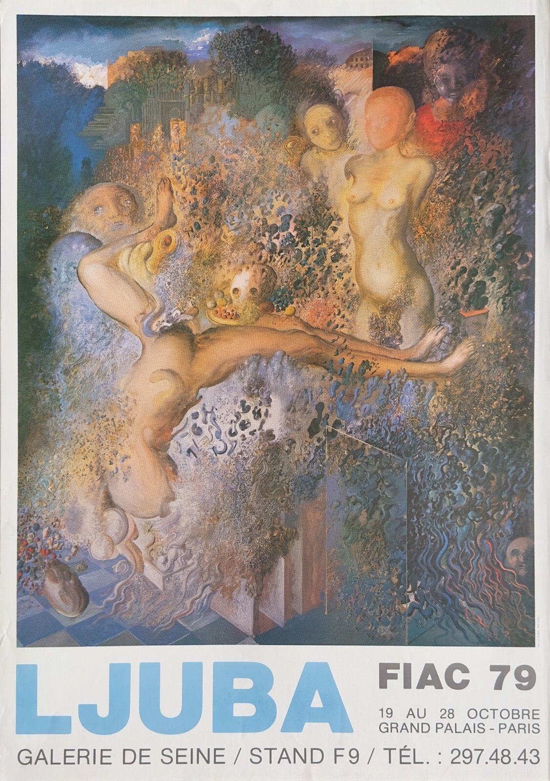Popovic Ljuba Poster Poster Poster Exhibition 1979 Paris Fiac Surrealism