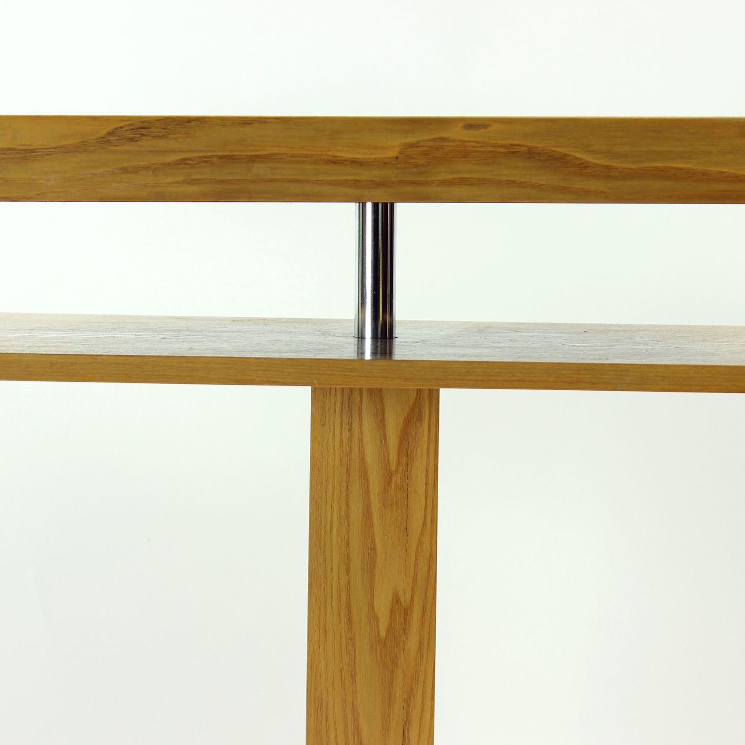Functionalist Steel And Ash Wood Swivel Coffee Table, 1960s photo vintage