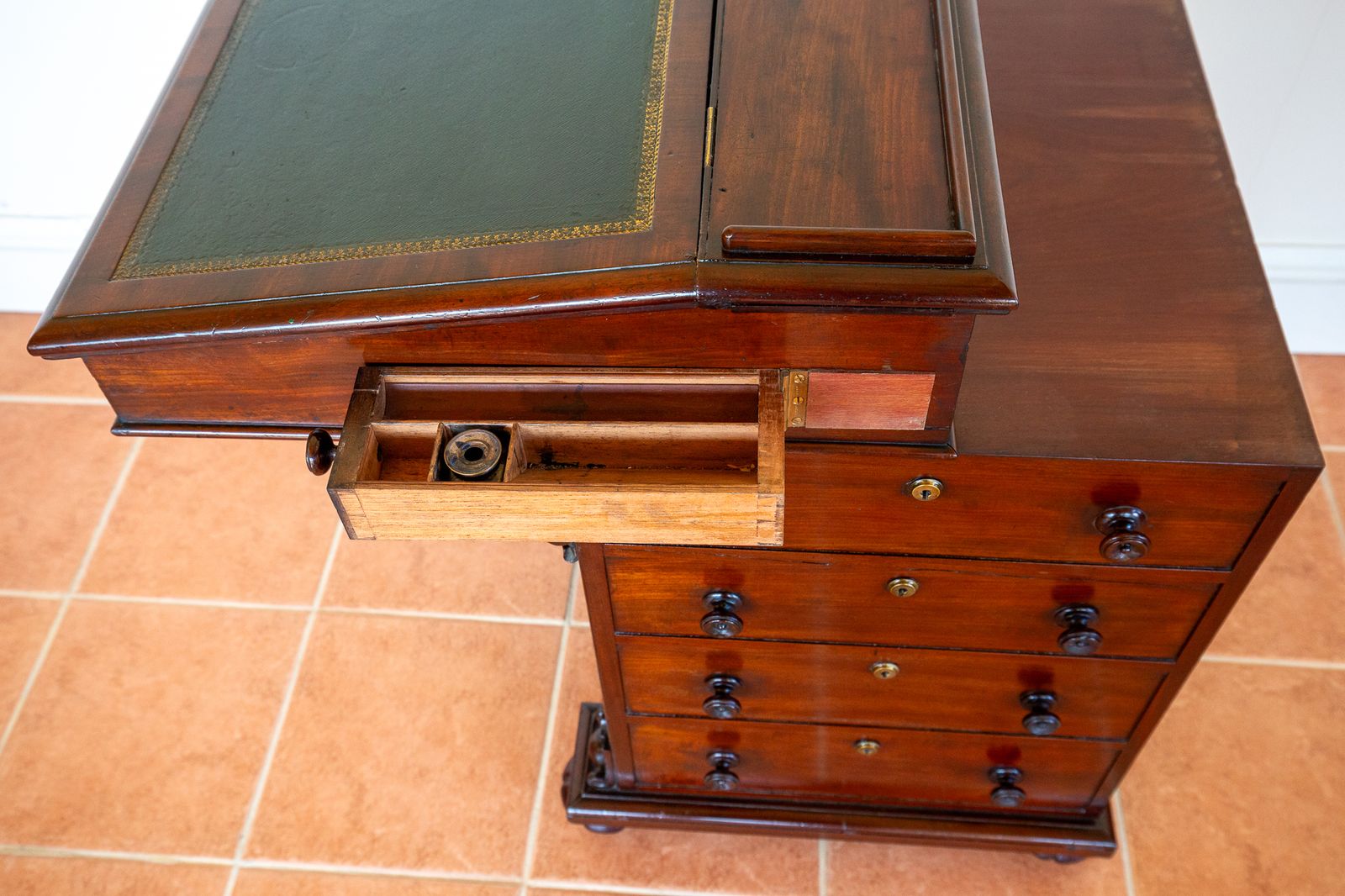 Furniture Regency Davenport Desk 1830s Flame Mahogany Georgian Country House Freemans Of Norwich Fine Antiqu.E William Freeman photo
