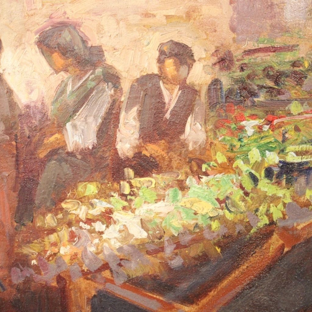 Italian Painting Popular Scene With Characters From 20th Century photo Art