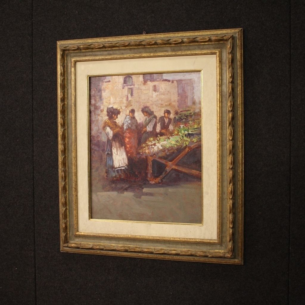 photo furniture Italian Painting Popular Scene With Characters From 20th Century