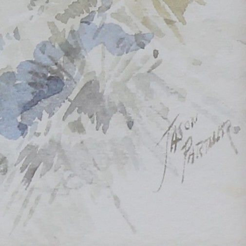 Watercolour By Jason Partner. Hay Carting In The Fens photo for sale
