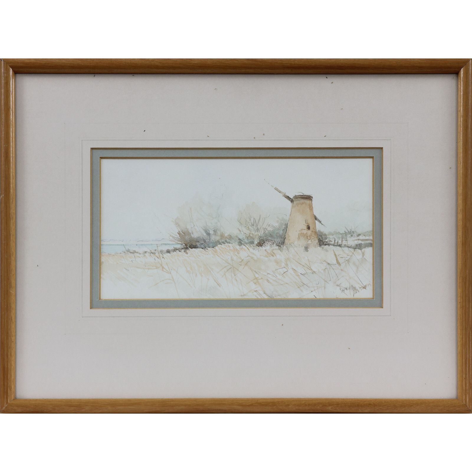 Watercolour By Jason Partner. Broadland, Near How Mill