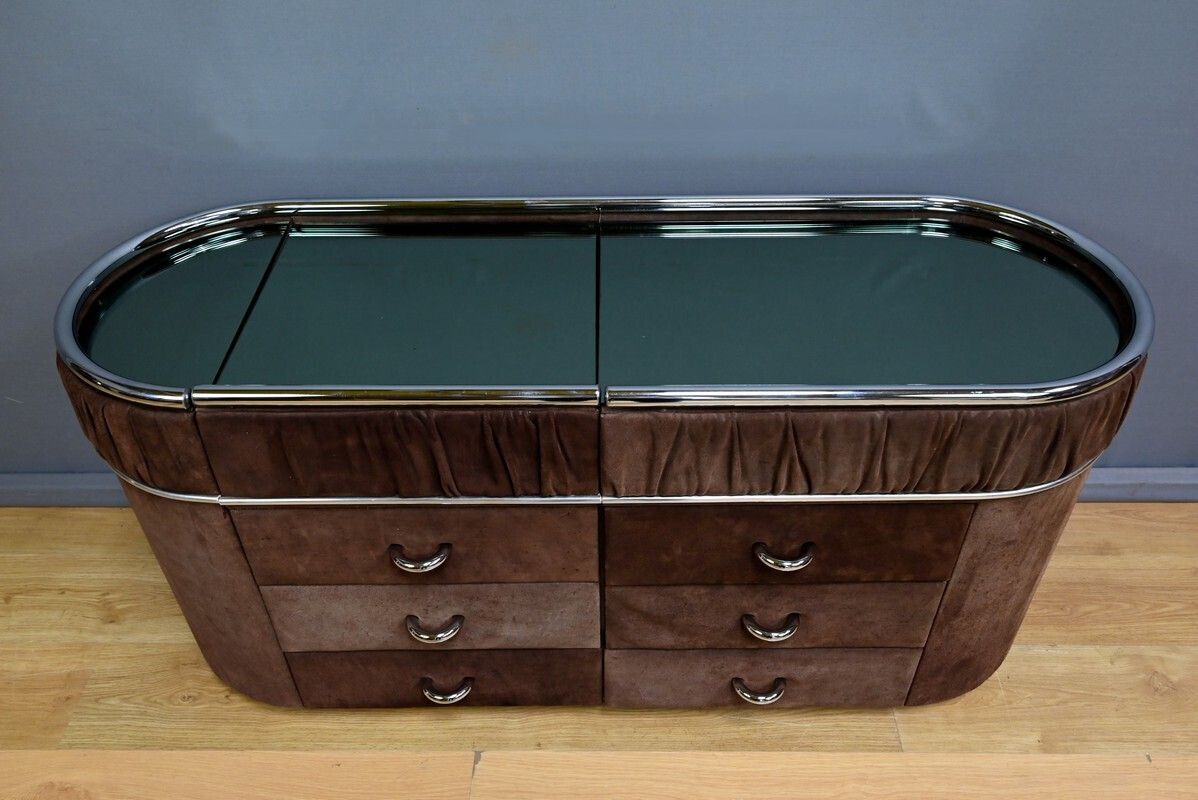 Nubuck Dressing Table, Italian Design – 1970 photo vinterior