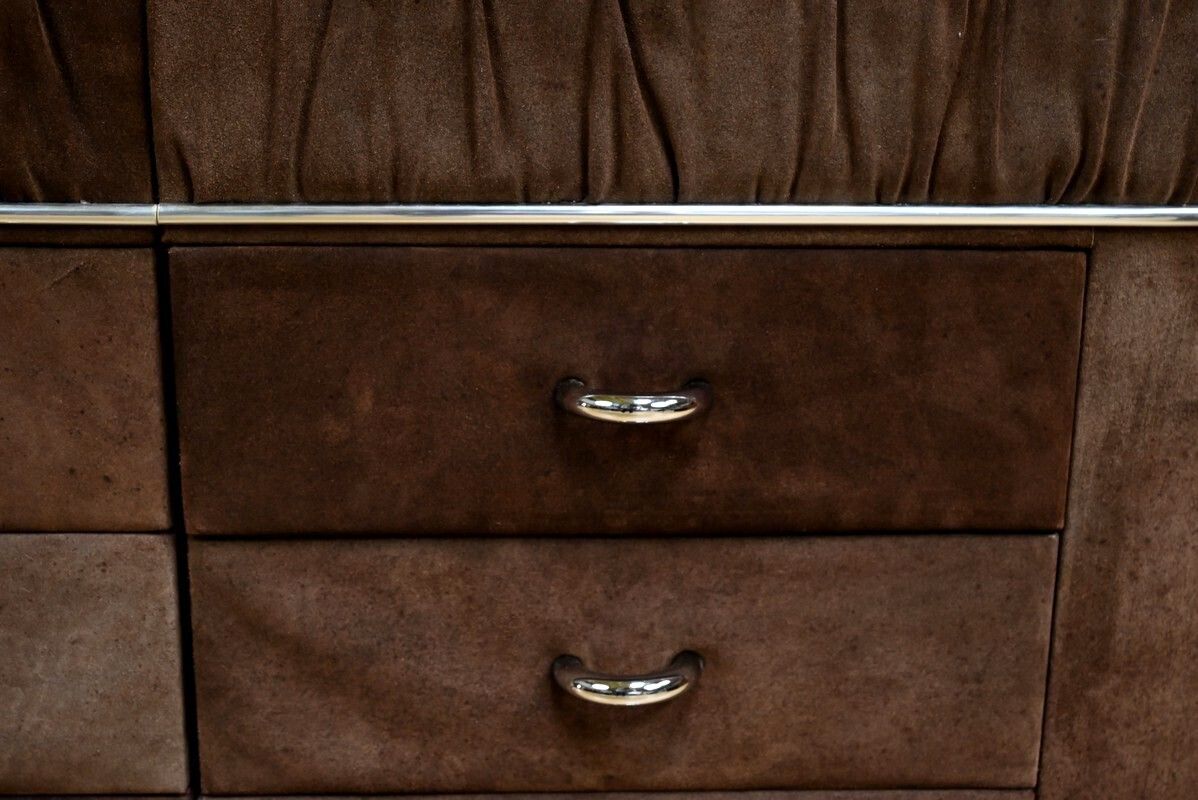 Furniture Nubuck Dressing Table, Italian Design – 1970 photo