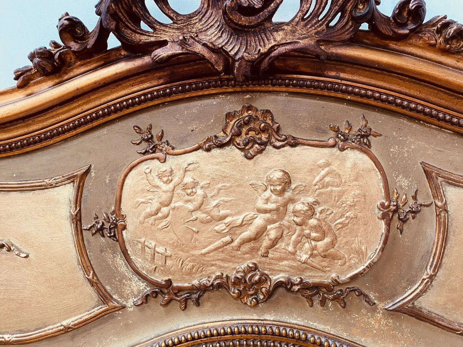 Louis XV Style Mirror In Wood And Gilded Stucco 20th Century photo vinterior