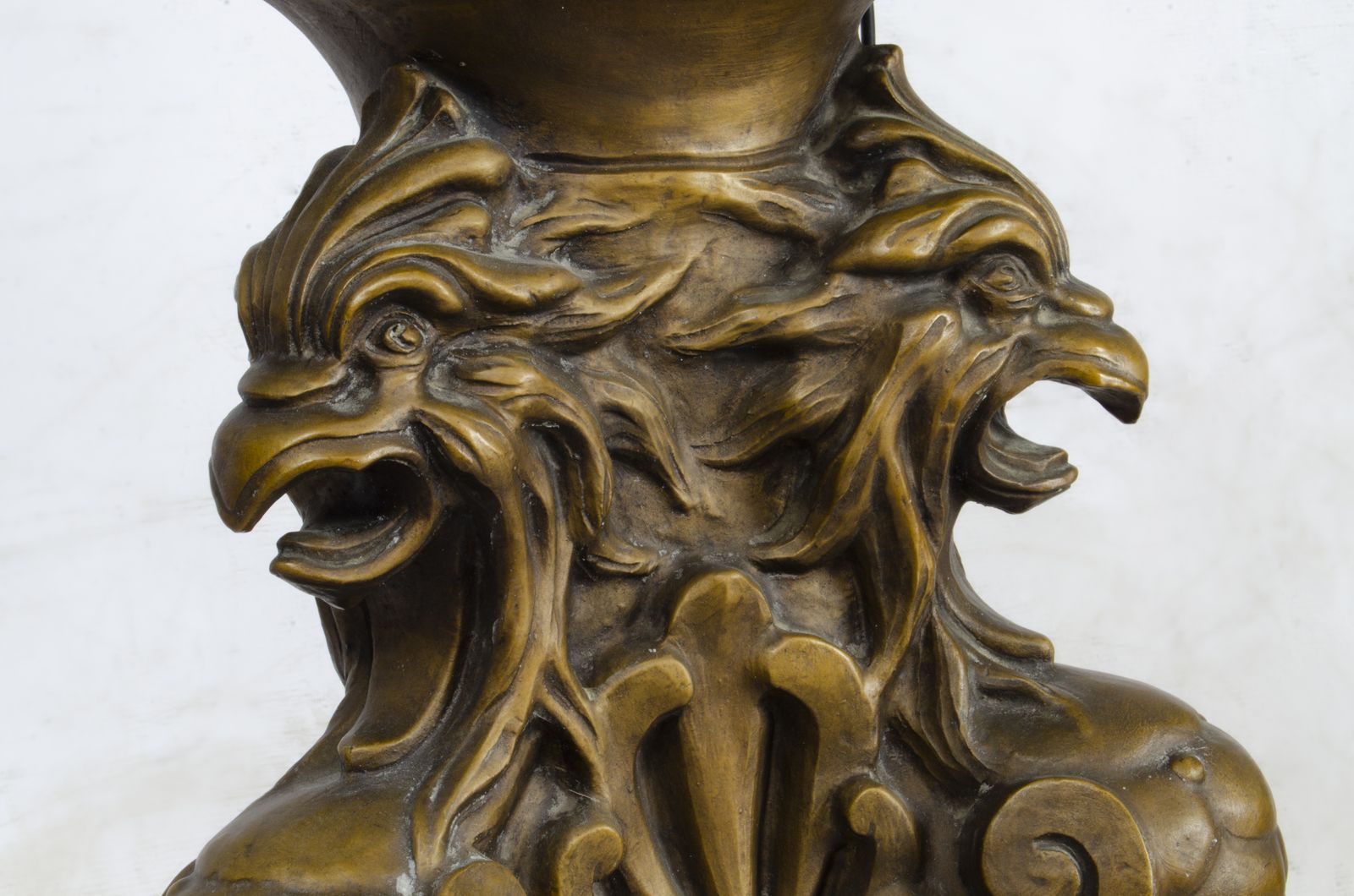 Lighting Mid 20th Century Art Nouveau Style Painted Ceramic Sculptural Floor Lamp Of Maenad Holding Grapes Signed By P. Oltolini, Argentina photo
